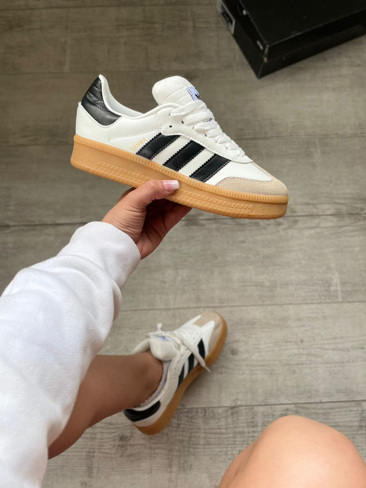 ADIDAS SAMBA PLATAFORMA BLANCA