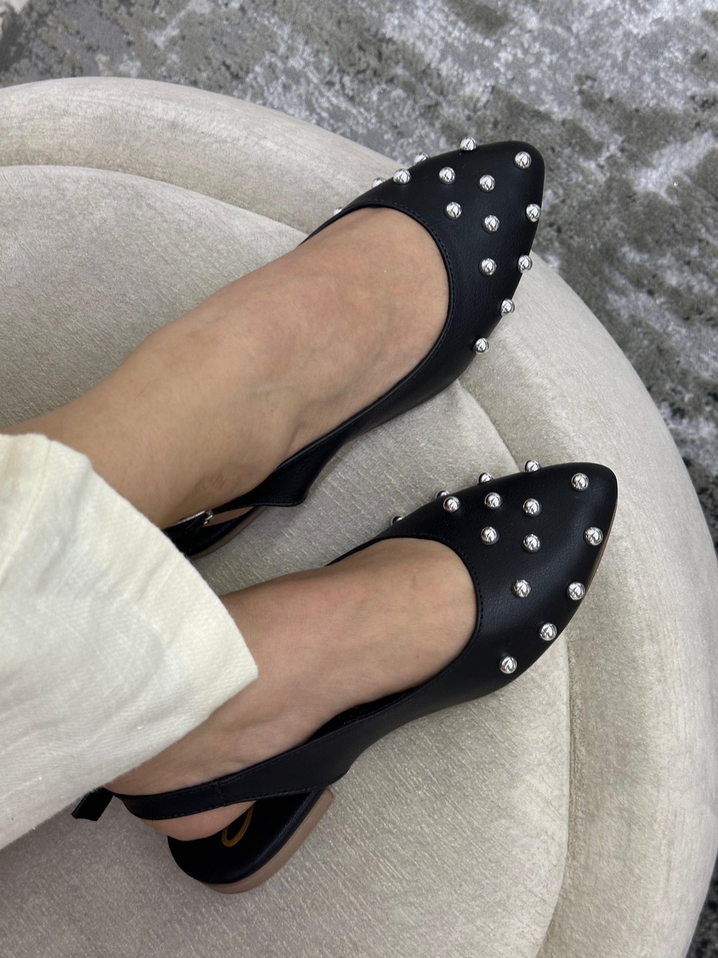 Baleta de Dama Mules Y2422 Negro