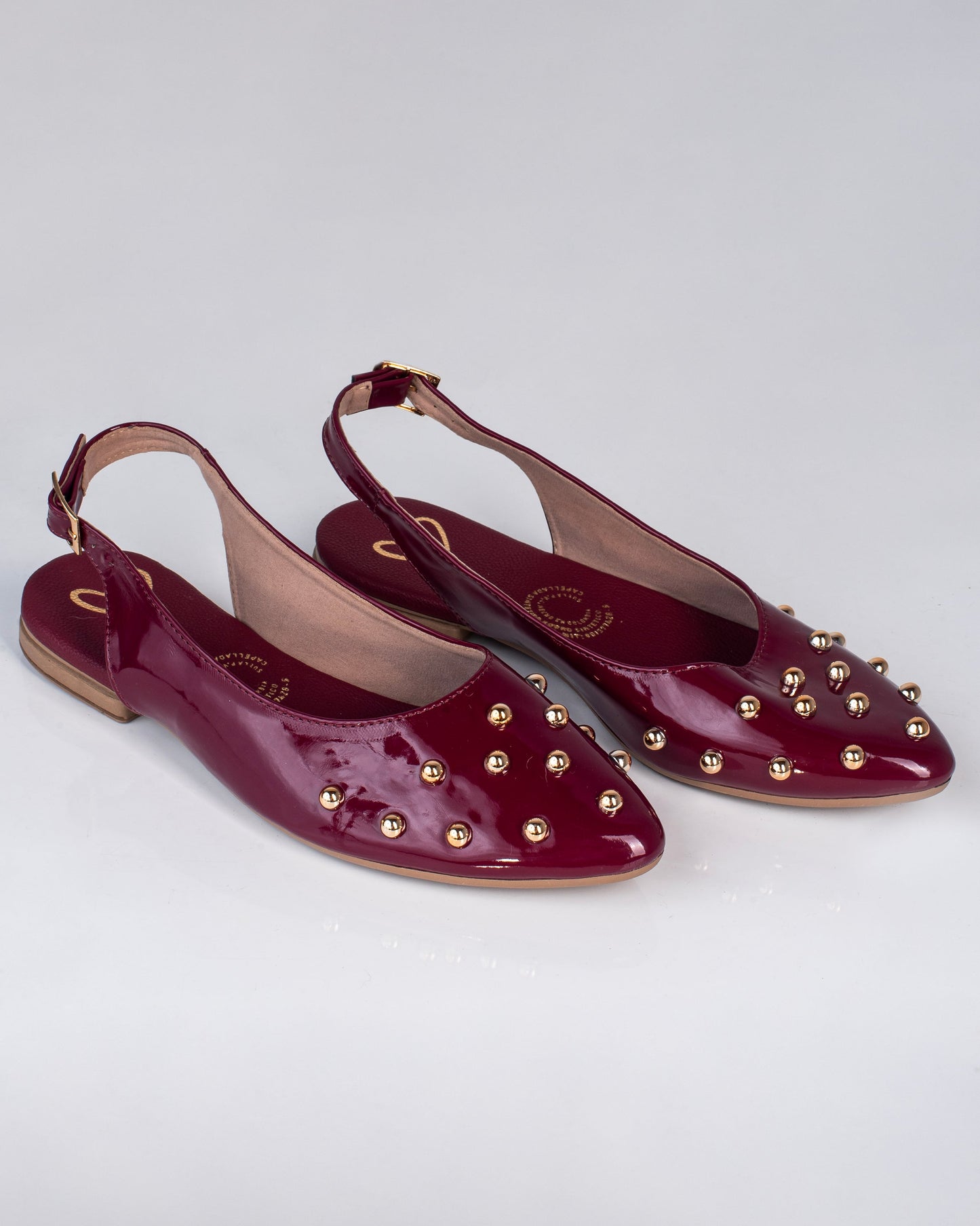 Baleta de Dama Y2422 Vinotinto charol