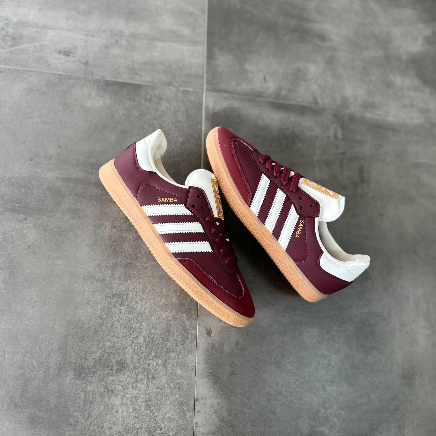 ADIDAS SAMBA OG Maroon Gold Metallic
