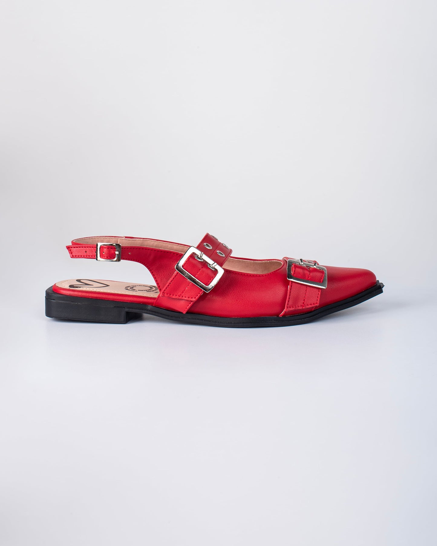 Mules T326  Hebilla rojo