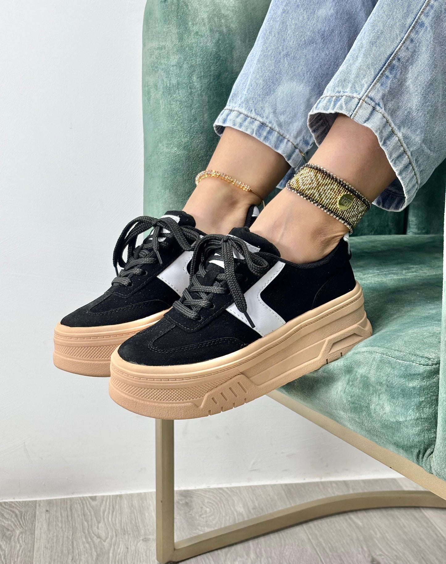 Tenis Emma suela cafe 3 cm