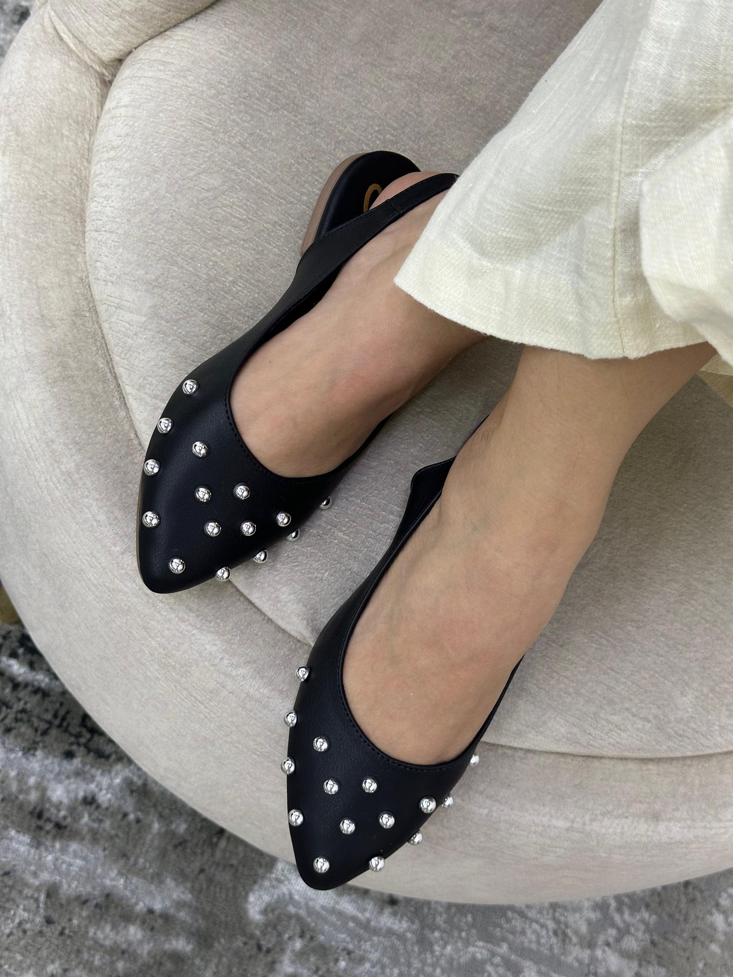 Baleta de Dama Mules Y2422 Negro