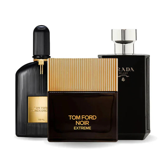 BLACK FRIDAY Combo de 3 Perfumes: Tom Ford ORCHIDEA NERA, Tom Ford NOIR EXTREME y Prada L’HOMME PRADA INTENSE - 100ml