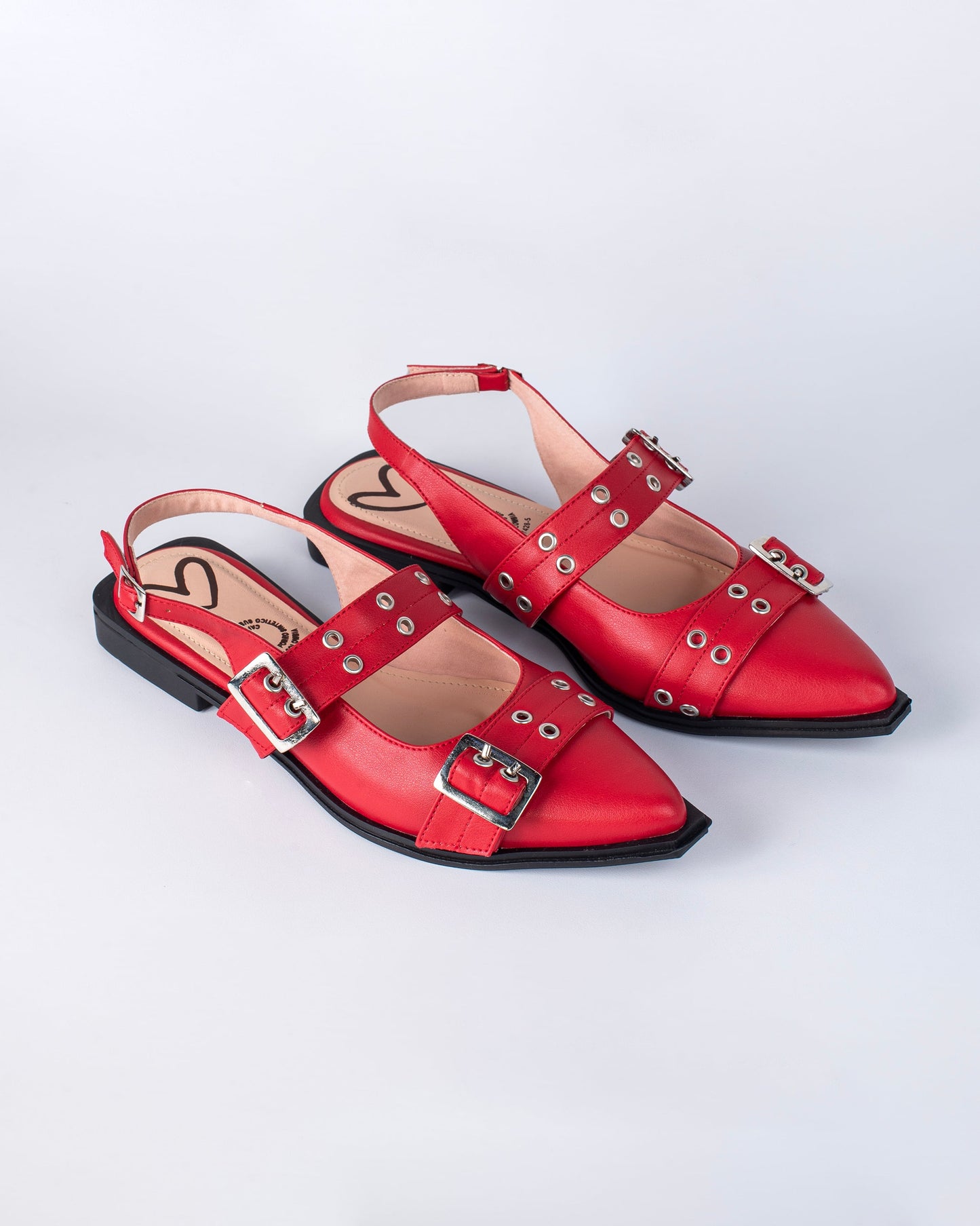Mules T326  Hebilla rojo
