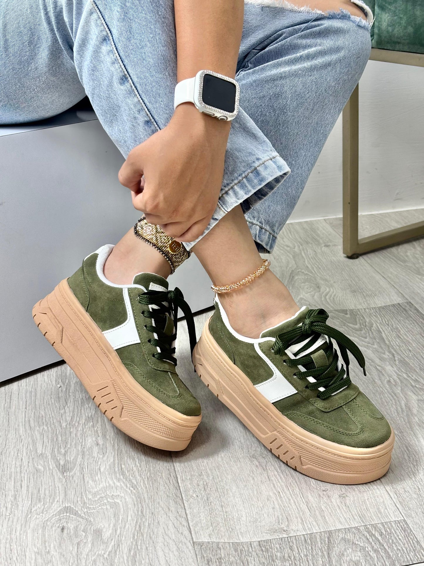 Tenis Emma suela cafe 3 cm