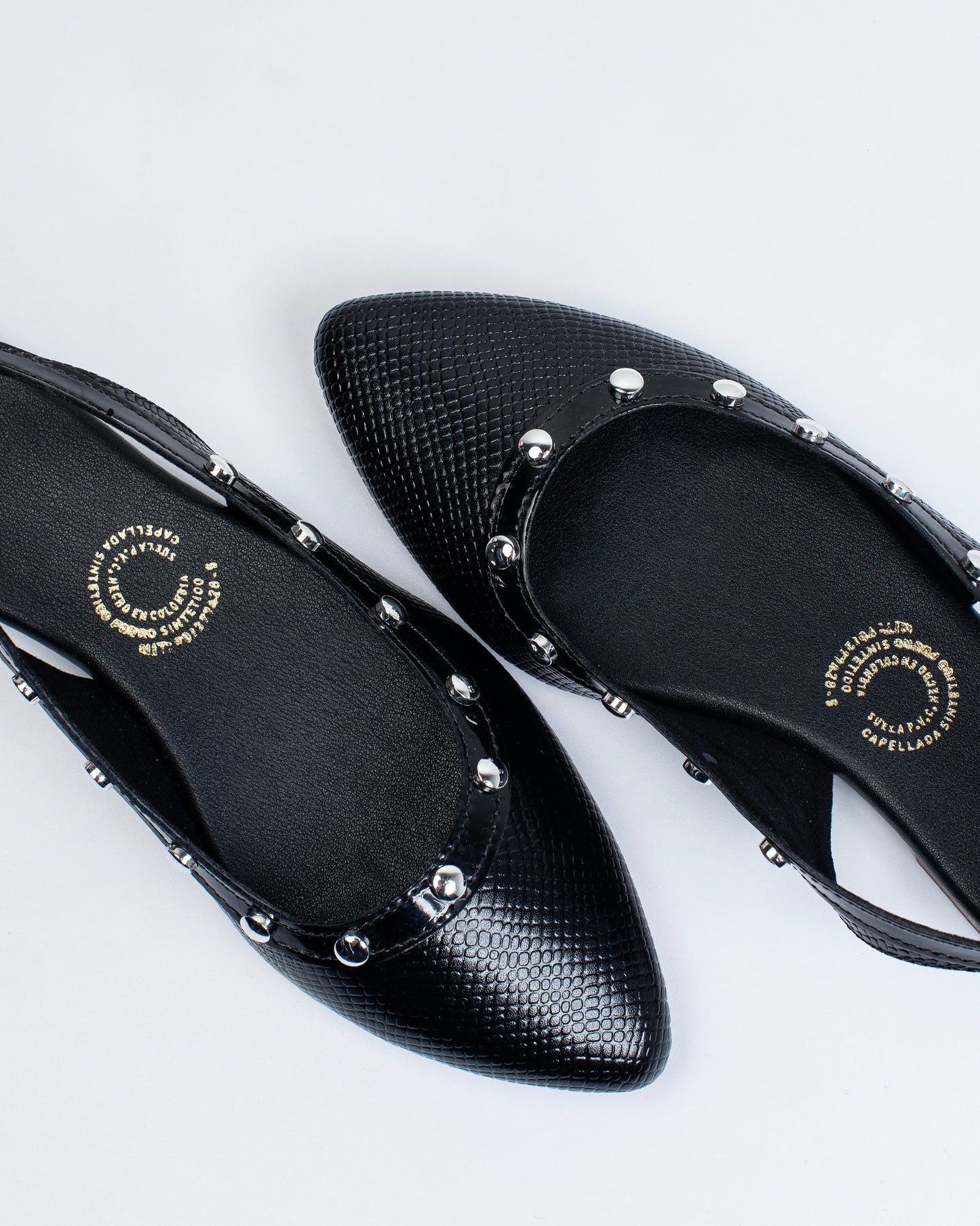 Baleta de Dama  sueco tache Y2419 Negro