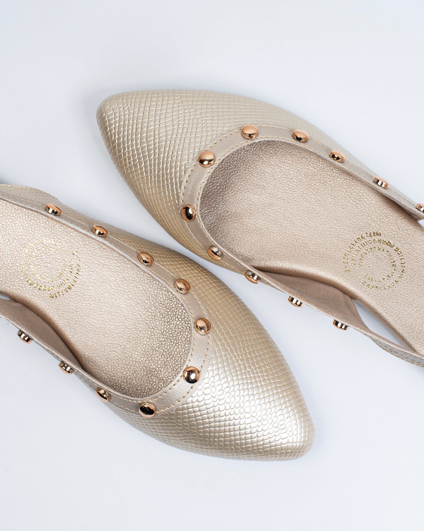 Baleta de Dama  sueco tache Y2419 Dorado