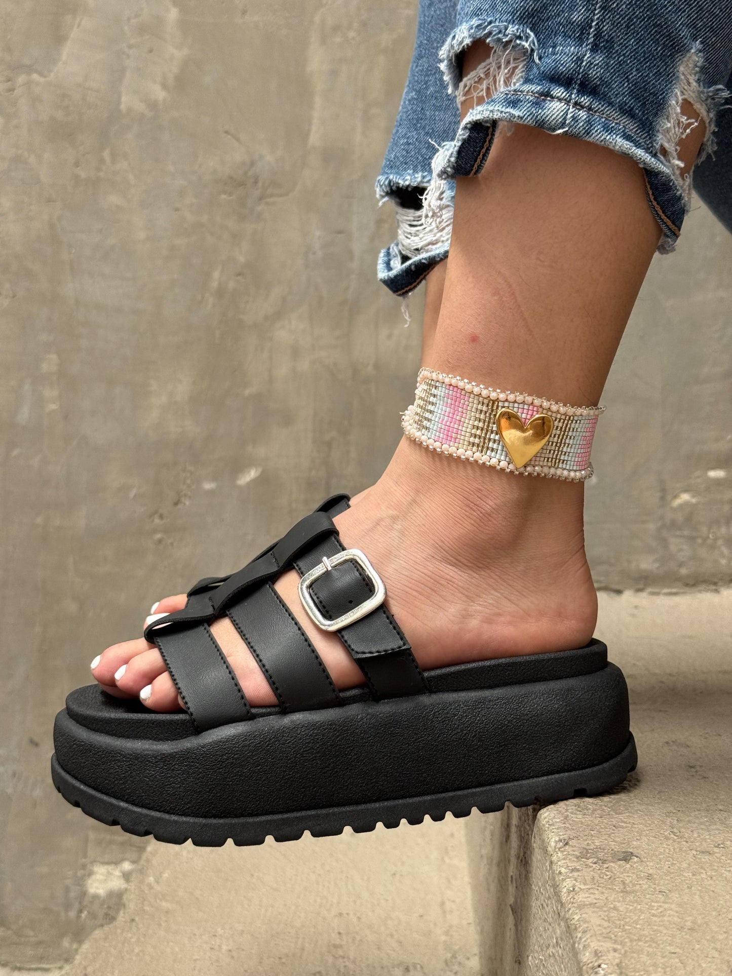 Sandalia playera T204 Negro