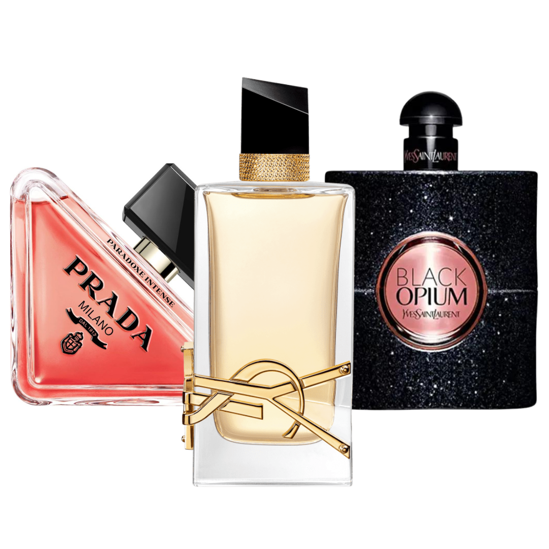 BLACK FRIDAY Combo de 3 Perfumes: Prada Paradoxe, Black Opium Yves Saint Laurent y Libre - 100ml