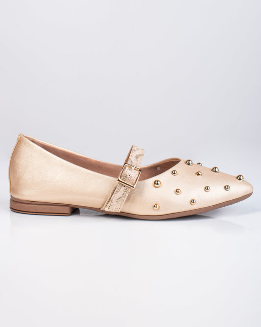 Baleta de Dama Cerrada Y439  champagne