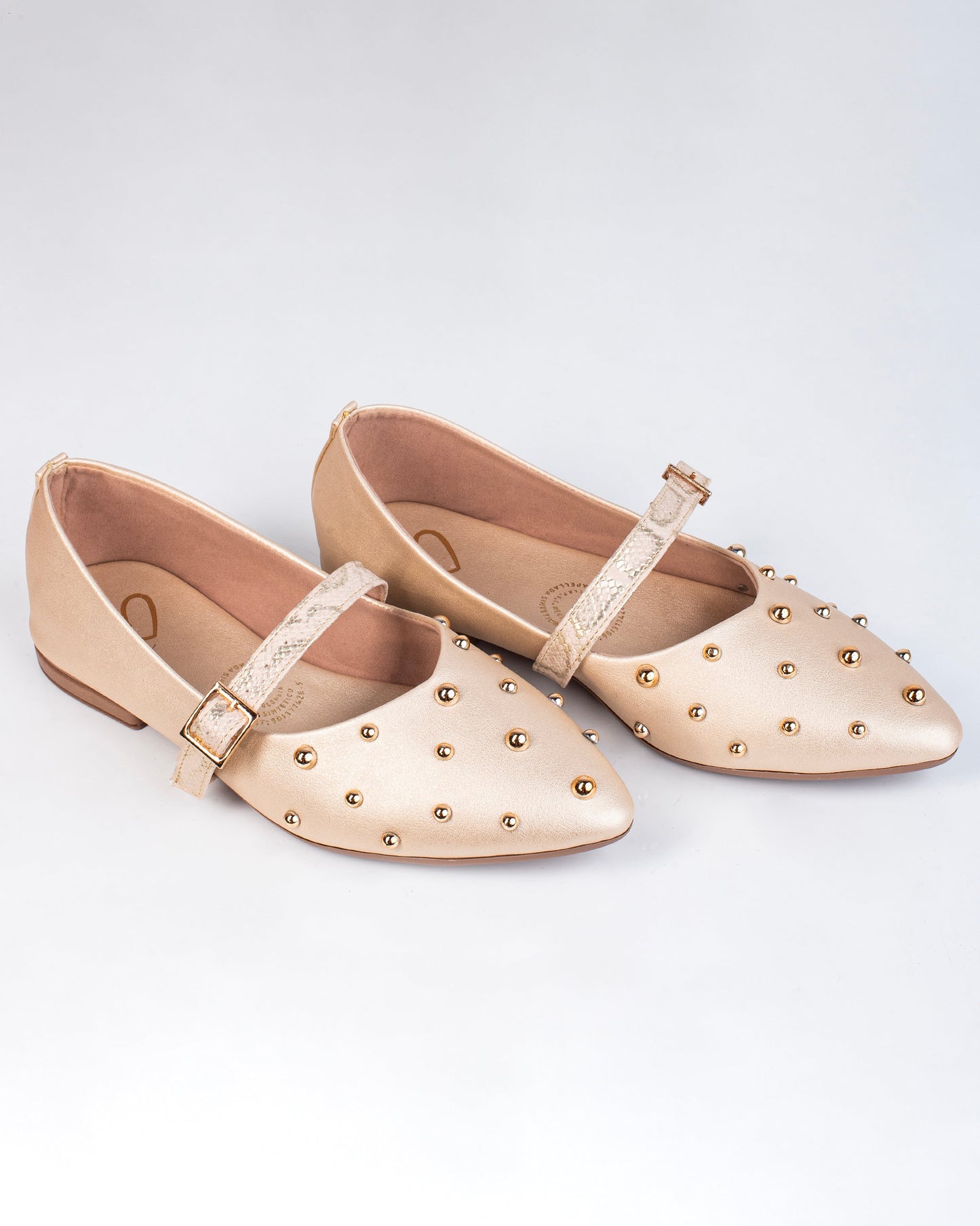 Baleta de Dama Cerrada Y439  champagne