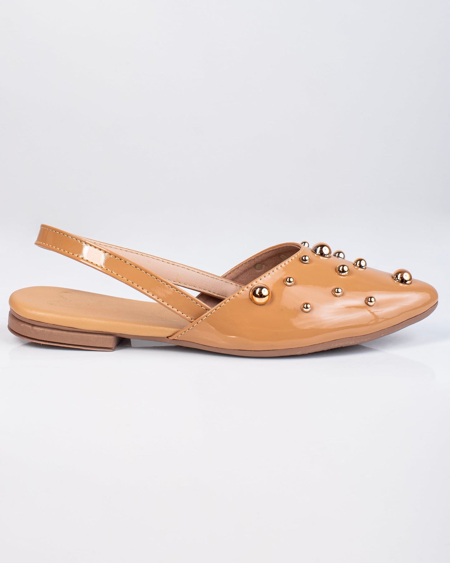 Baleta de Dama Y434 Maní charol