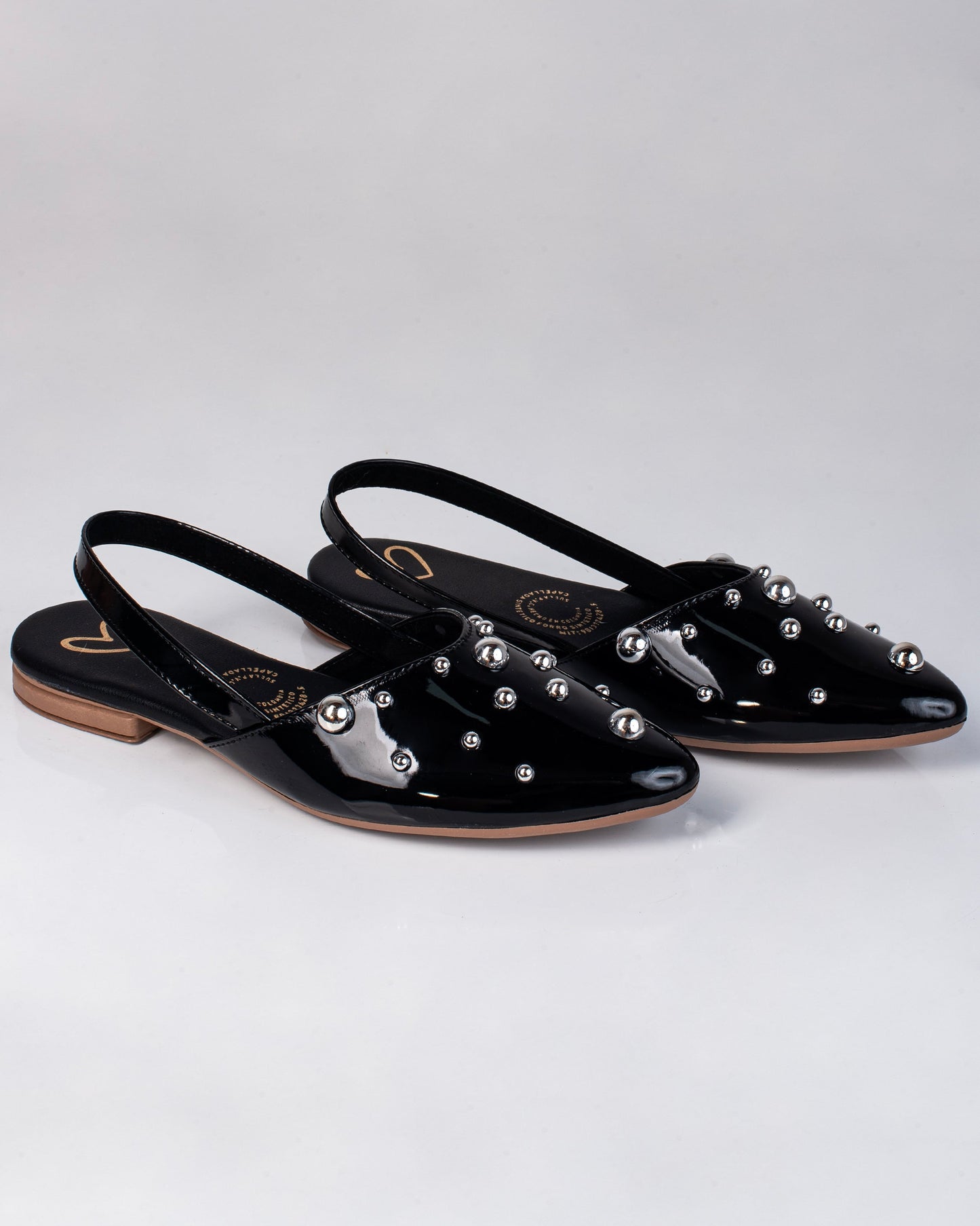 Baleta de Dama Y434 Negro charol