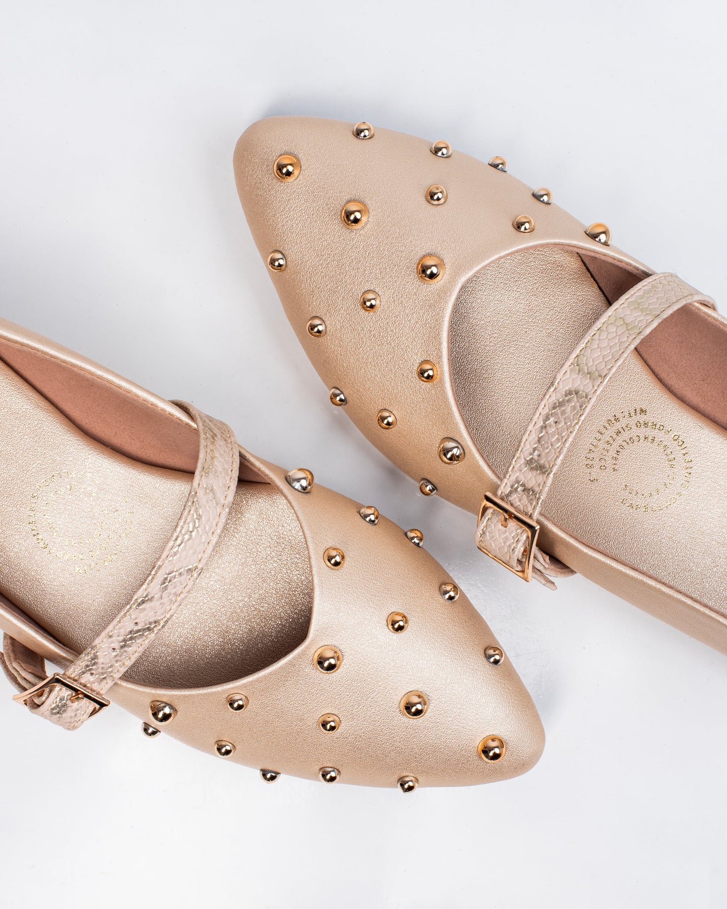 Baleta de Dama Cerrada Y439  champagne