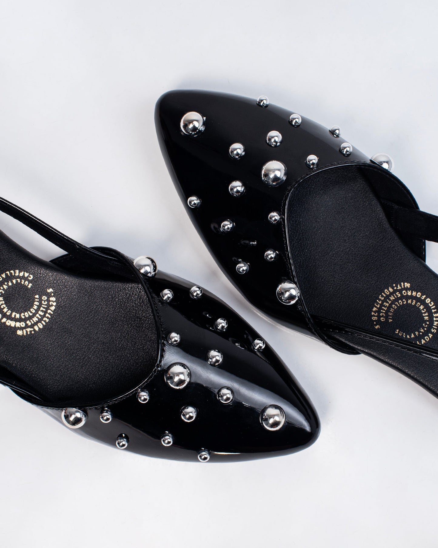 Baleta de Dama Y434 Negro charol