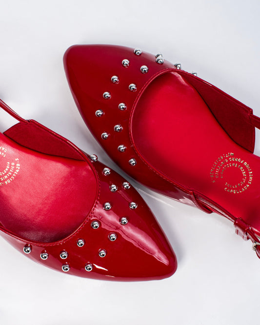 Baleta de Dama Cerrada Y2437 Rojo