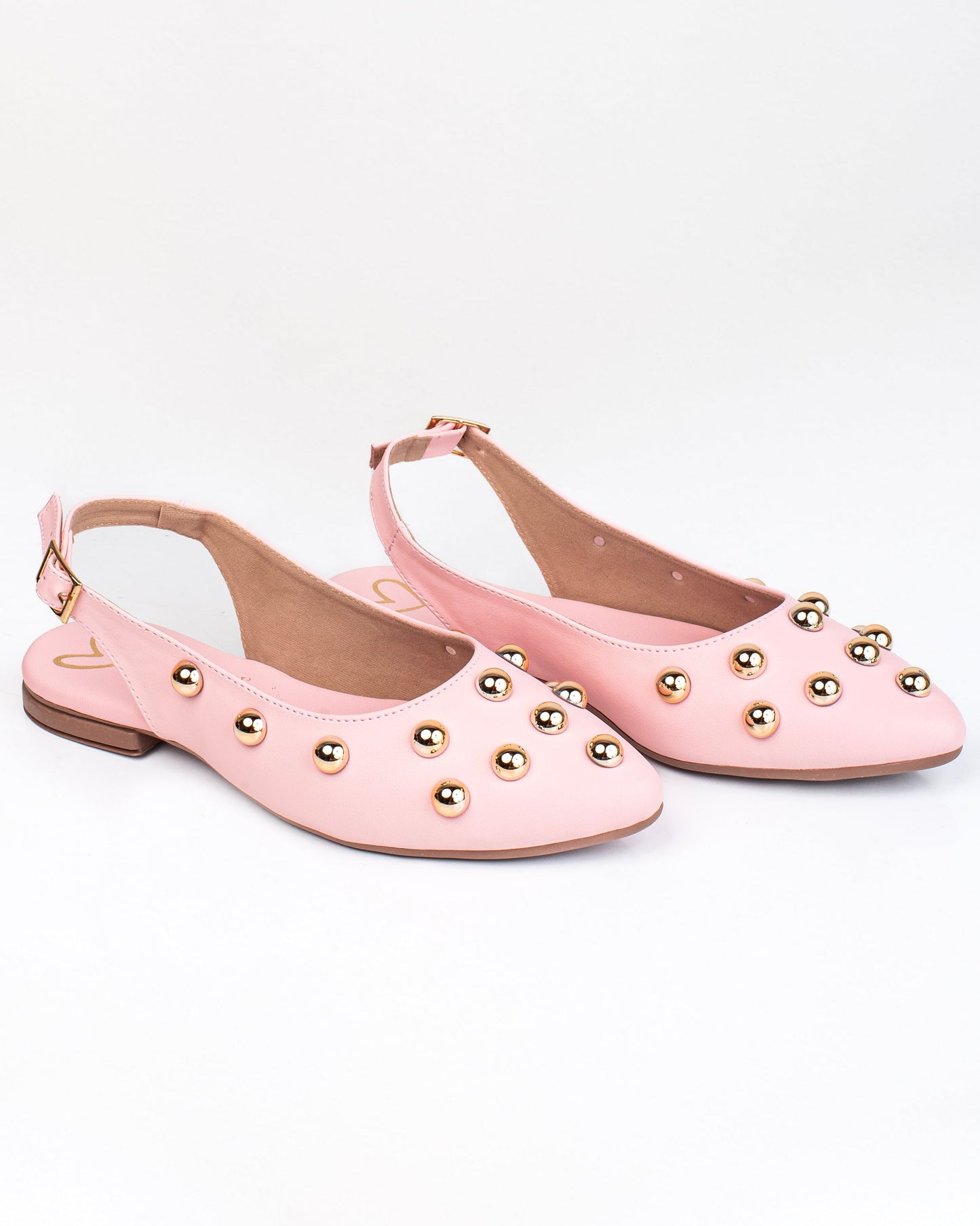 Baletas Sueca Taches Y2460  – Con estoperoles grandes y suela antideslizante | Ylo Shoes