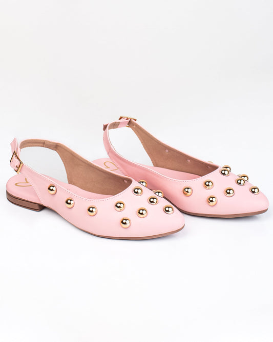 Baletas Sueca Taches Y2460  – Con estoperoles grandes y suela antideslizante | Ylo Shoes