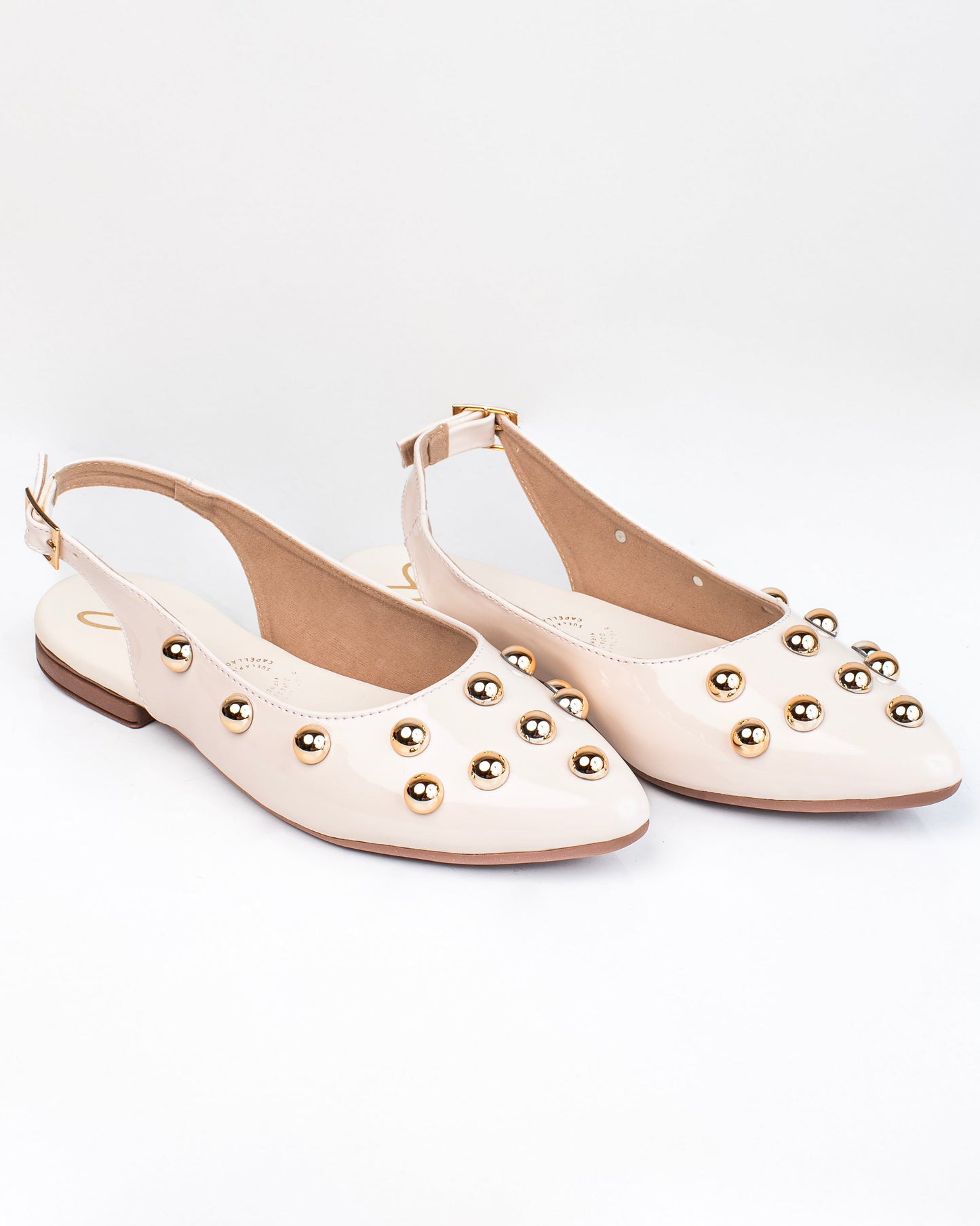 Baletas Sueca Taches Y2460  – Con estoperoles grandes y suela antideslizante | Ylo Shoes