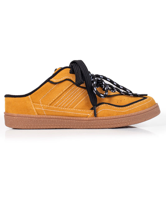 Moka | Mule Sneakers femeninos en gamuza sintética – Ylo Shoes