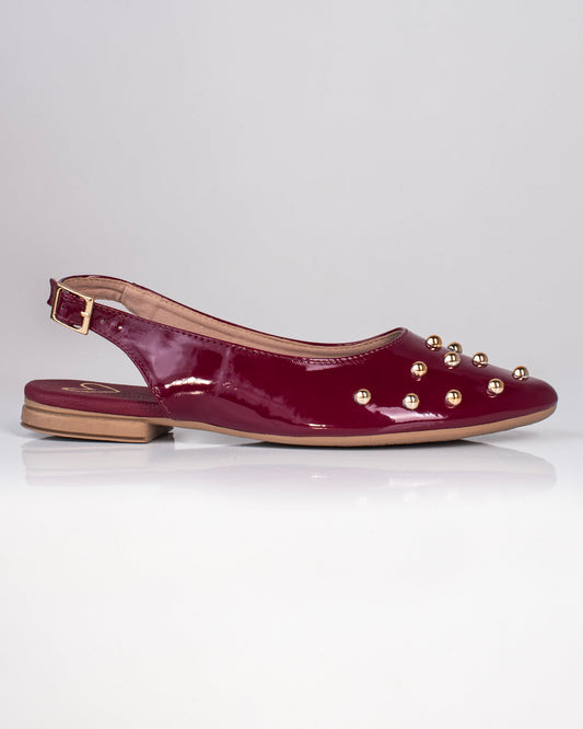 Baleta de Dama Y2422 Vinotinto charol