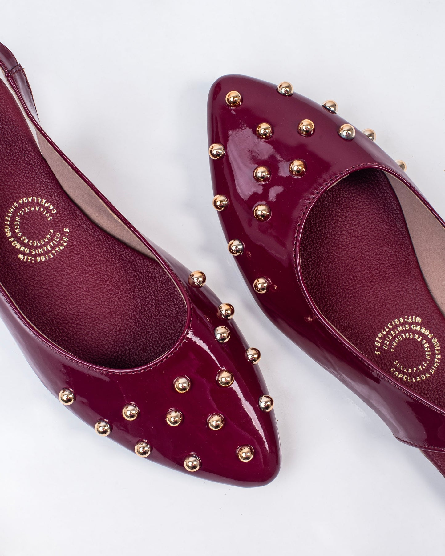 Baleta de Dama Y2422 Vinotinto charol