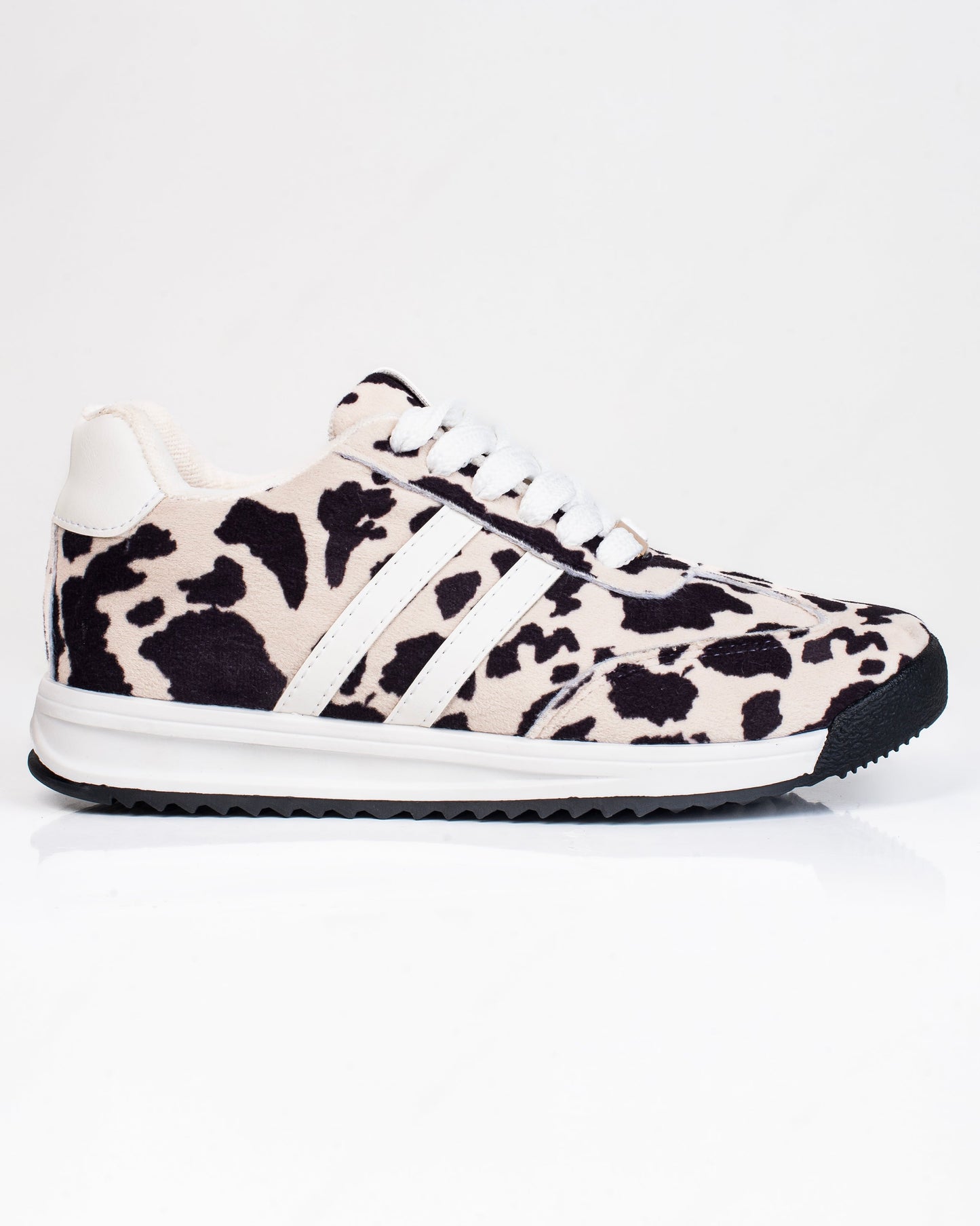 Tenis Savanna Cow para mujer – Estilo cow print, suela baja de 1 cm  Ylo Shoes