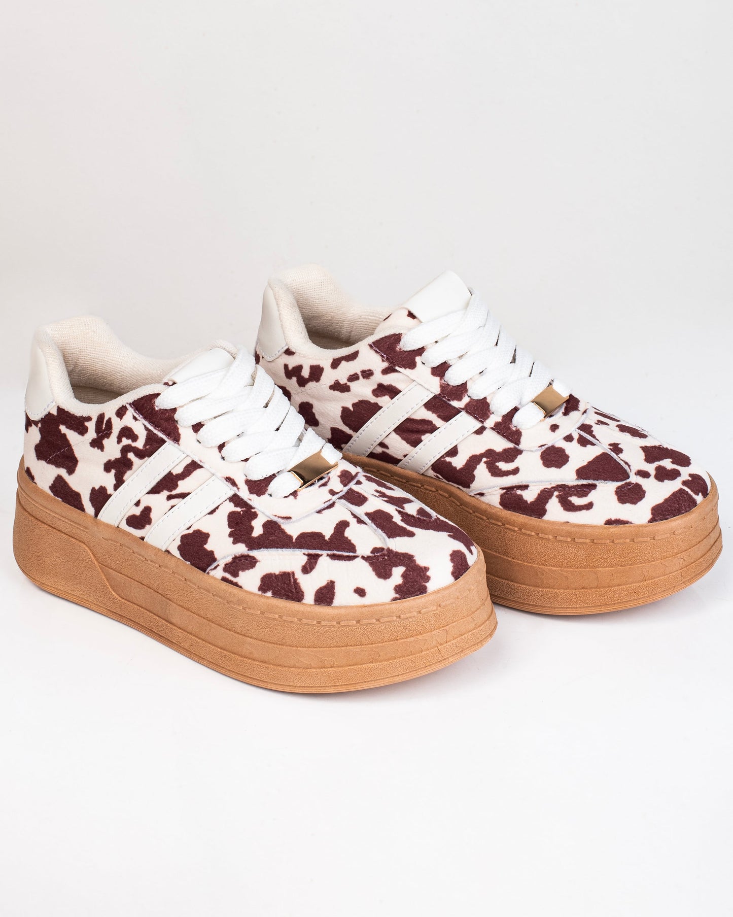 Tenis Brunella Cow para mujer – Plataforma de 4 cm| Ylo Shoes