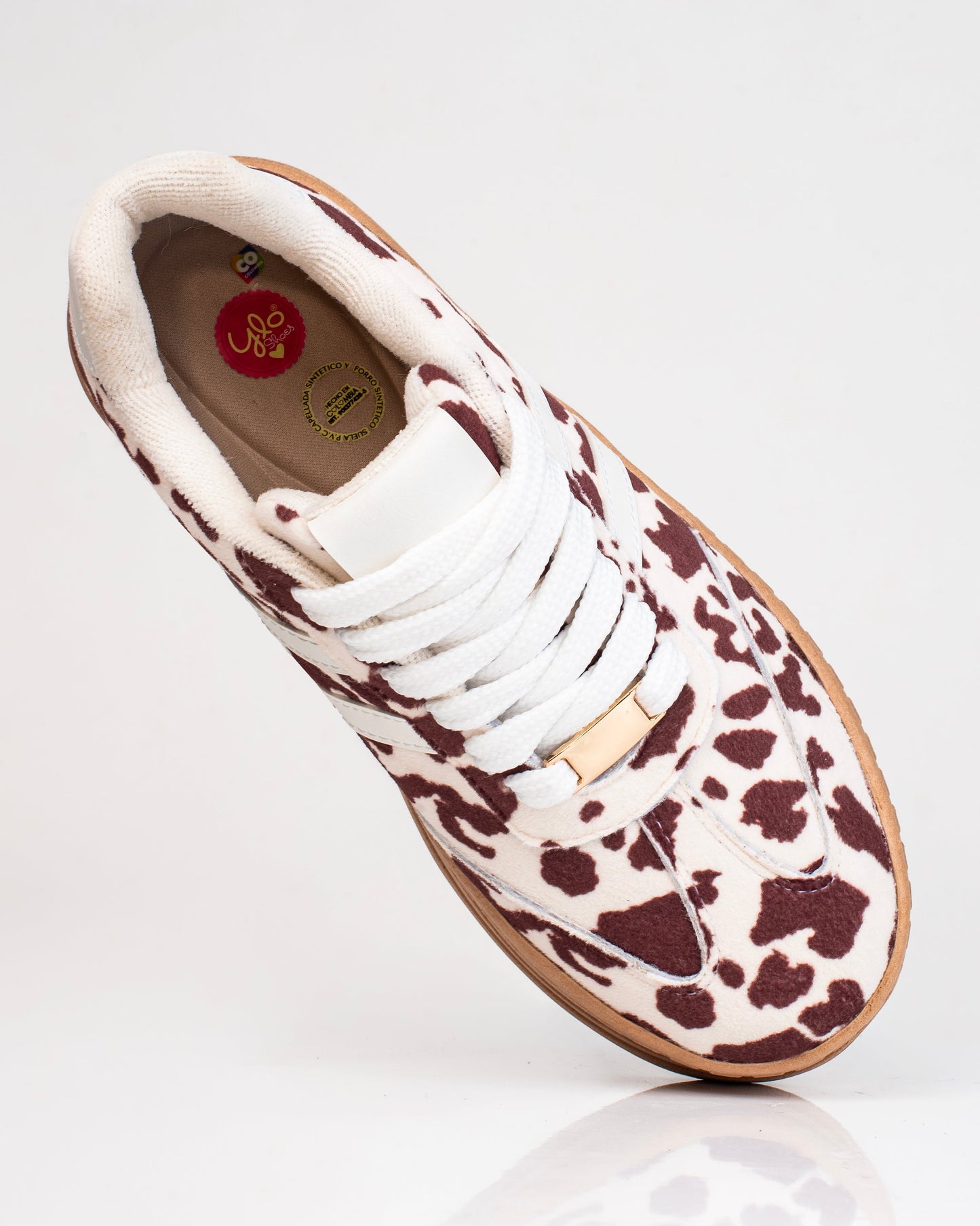 Tenis Brunella Cow para mujer – Plataforma de 4 cm| Ylo Shoes