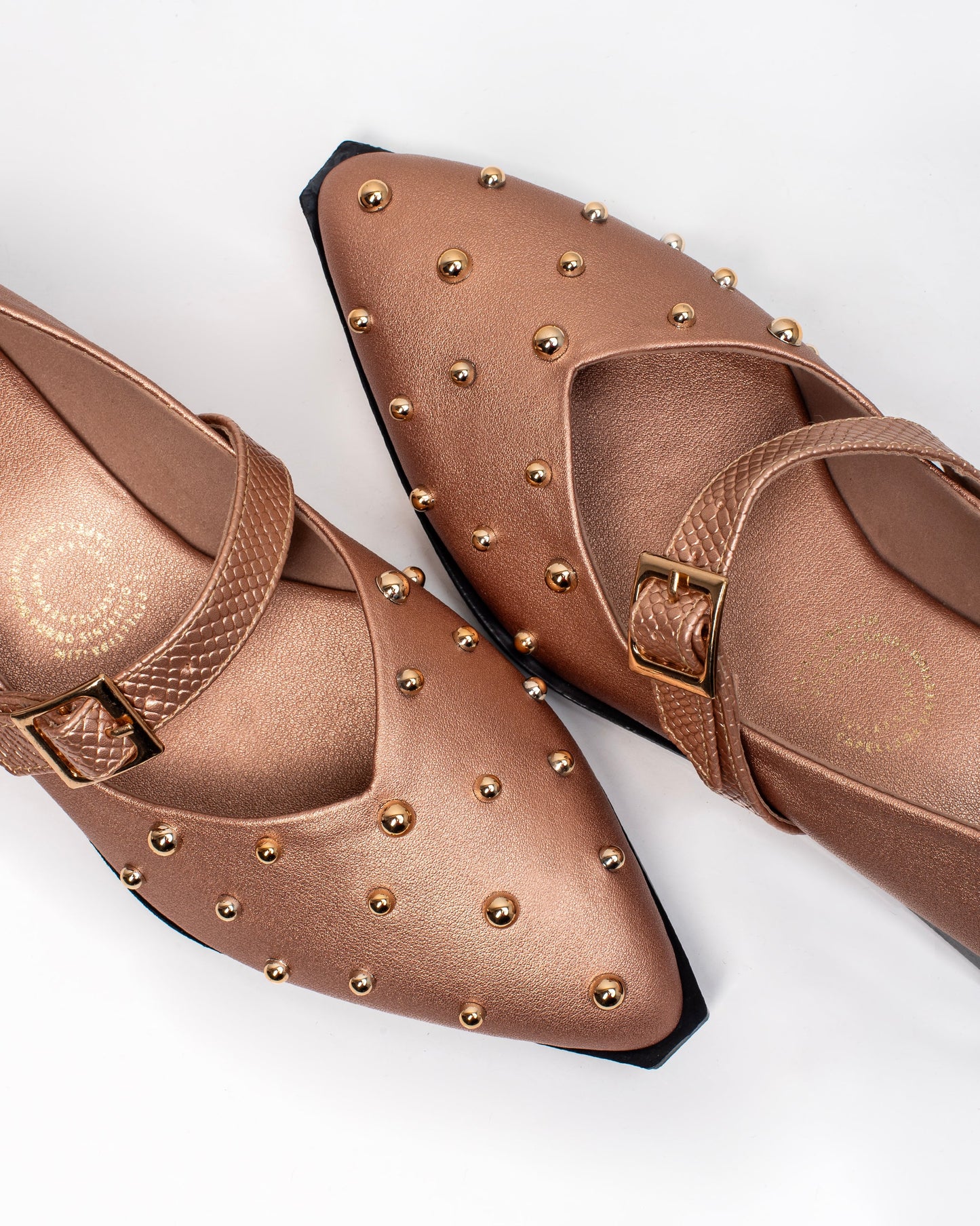 Mules de Dama T2439 cerrado  Oro rosa